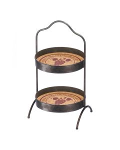 VINEYARD 2-TIER STANDING TRAY