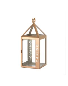 ROSE METAL FRAME CARING LANTERN
